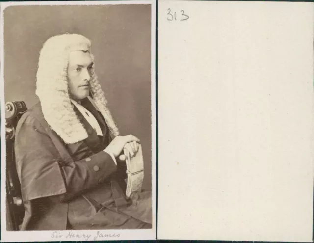 Sir Henry James vintage CDV albumen carte de visite, Henry James, 1st Baron Jame