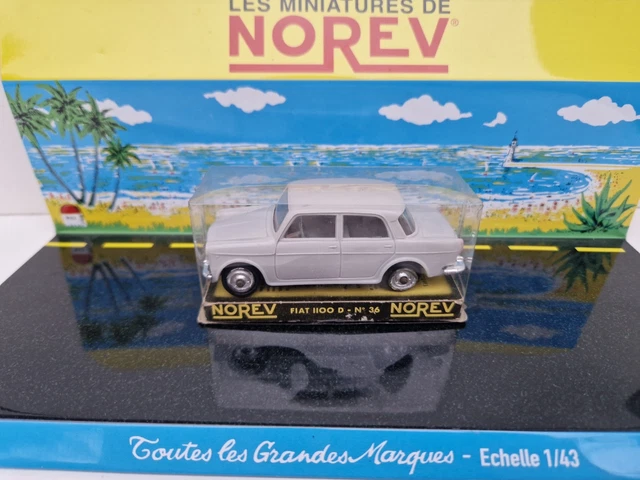 Norev 1/43 - Fiat 1100 D Bleu Vif - Miniature En Boîte - Occasion