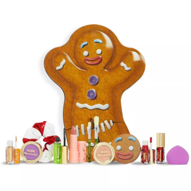 Makeup Revolution X Shrek GINGY 12 Days Beauty Advent Calendar New & Authentic