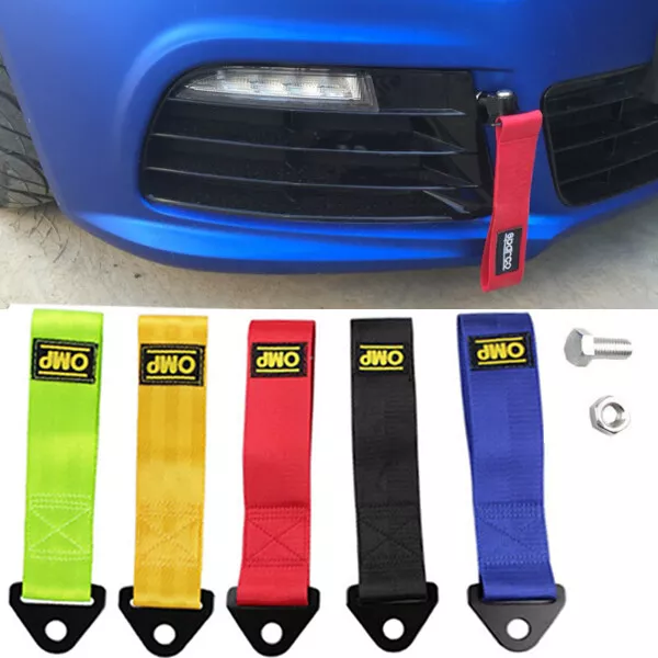 Sports High Strength Racing Car Tow Strap for Front Rear Bumper Towing Hook 2