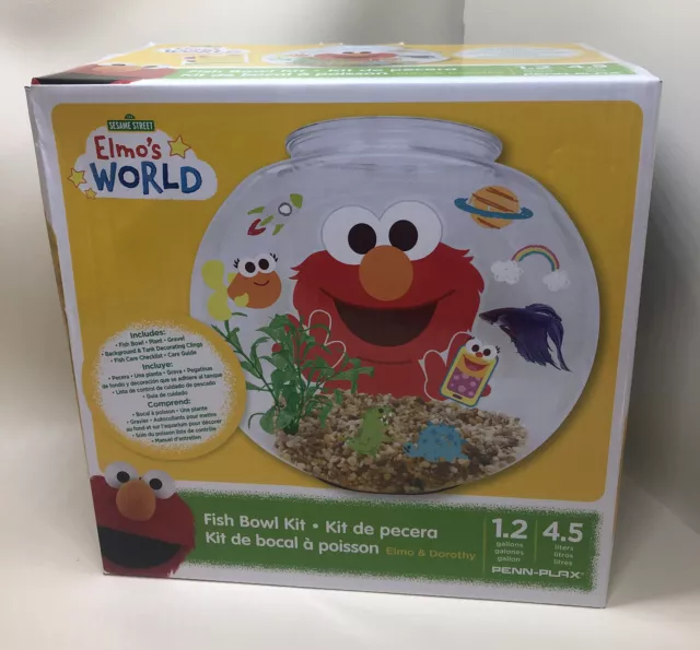 Sesame Street Elmo‘S World 1.2 Gallon Fish Bowl Kit For Kids NEW