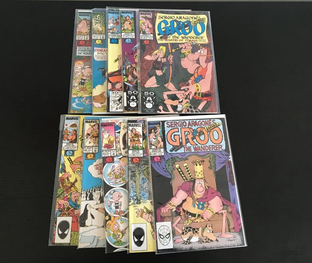 Groo the Wanderer Lot Of 10 Low Run Marvel Comics Key Rare Sergio Aragones