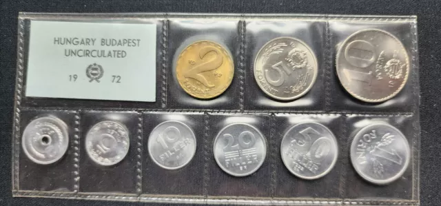 1972 Hungary  Ungarn Magyar Coin Mint Set KMS