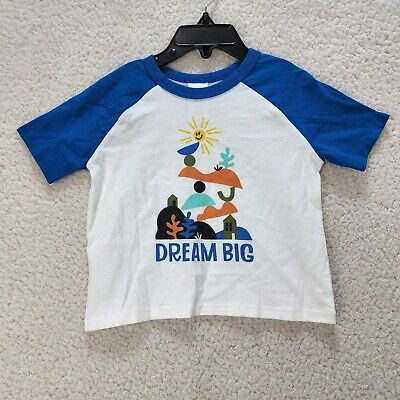 Open Edit Dream Big Grafico Raglan T-Shirt Bambino Ragazzi 12M Bianco/Blu