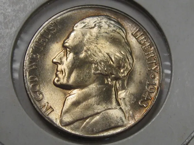 BU 1943-S Silver WWII Jefferson Nickel. #37