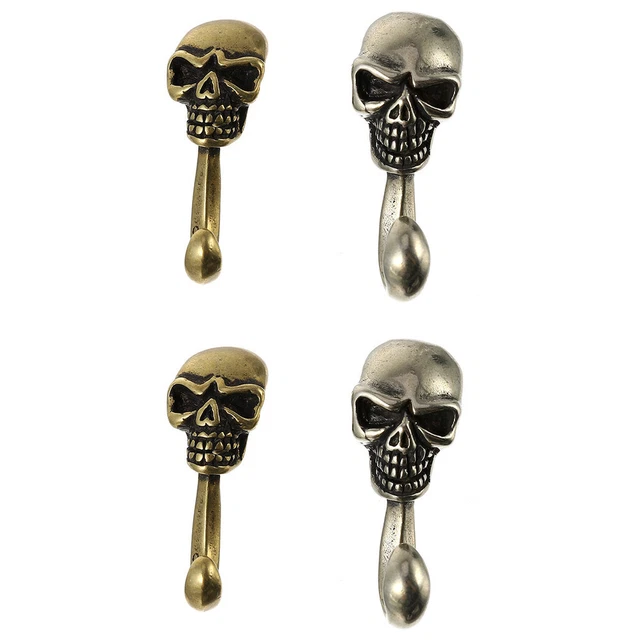 Gancio cranio ottone a forma di S asciugamano da parete ganci abbigliamento gancio porta