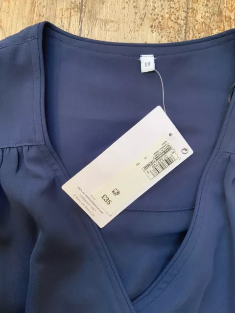 VESTIDO DE MATERNIDAD MARKS AND SPENCER Mujer NUEVO NUEVO CON ETIQUETAS Talla REINO UNIDO 10 Envoltura Azul Marino £35 3