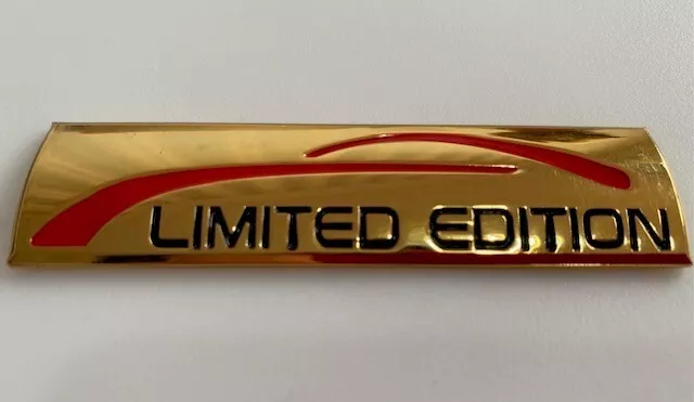 Limited Edition Golden 3D Metal Car Badge Emblem Decal - Brand New