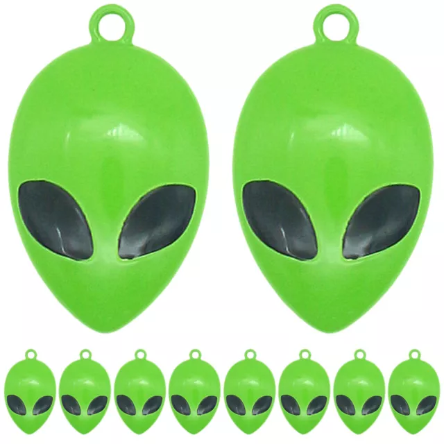 10pcs Green Alien Alloy Charms for Jewelry Making-BH