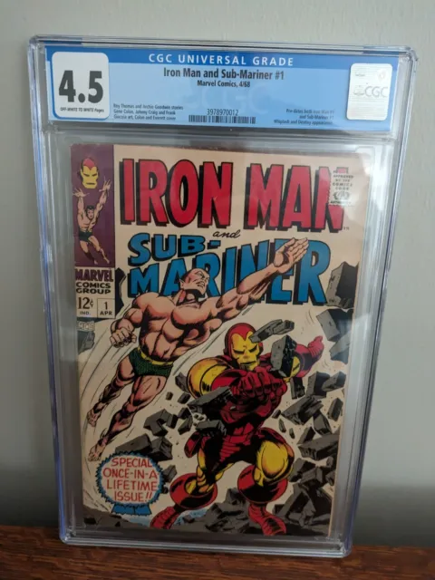 Iron Man and Sub-Mariner #1 CGC 4.5 1968 Silver Age Marvel