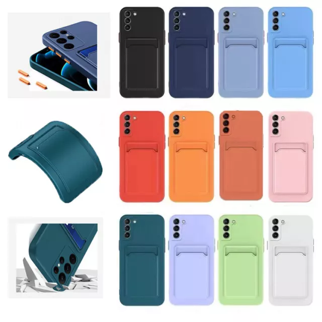 Soft Cover With Wallet Card Holder for Samsung S24 Ultra S22 S21 S23 FE S20 Case