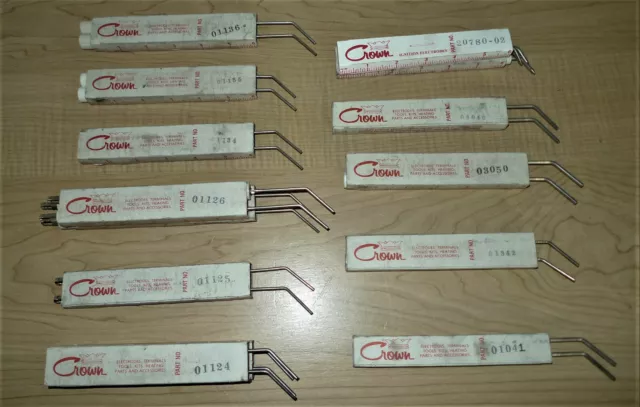 Crown Ignition Electrodes New Old Stock   Free Shipping