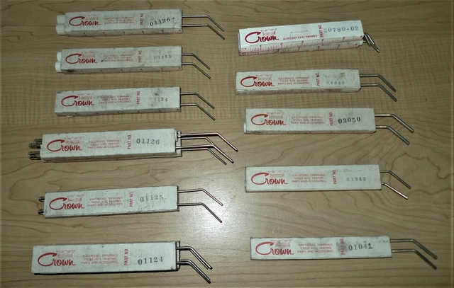 Crown Ignition Electrodes New Old Stock   Free Shipping