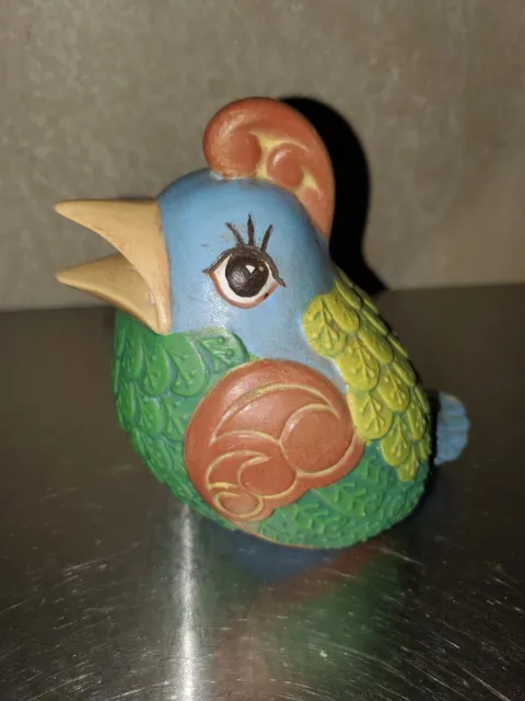Vintage 1985 Quail Partridge Bird Figurine Scent Diffuser Colorful Handpainted