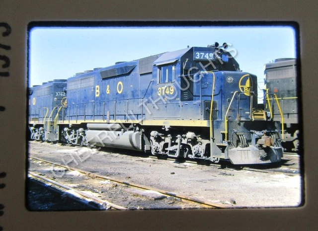 Original  '73 Kodachrome Slide B&O Baltimore Ohio 3749 GP40    37U50