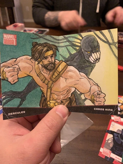 2020 marvel annual sketch Battle Booklet Hercules And Chaos King Lean Braojos1/1