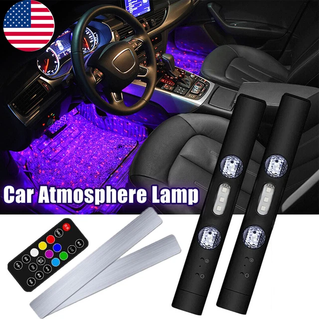 Car Atmosphere Wireless RGB Roof Star Light USB Auto Interior LED Remote Control