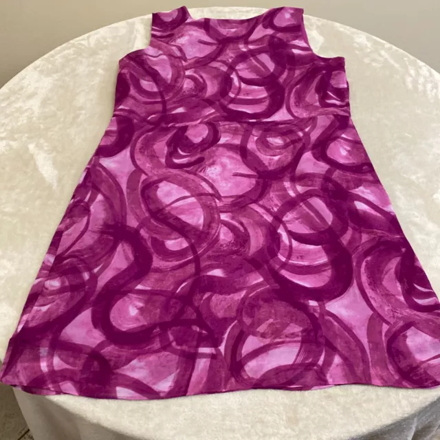 Simply Vera Vera Wang Womens Purple Abstract Sleeveless Fit & Flare Dress Size L 2