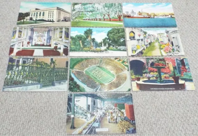 New Orleans Louisiana Job Lot of 10 Vintage 1930s Unused Postcards