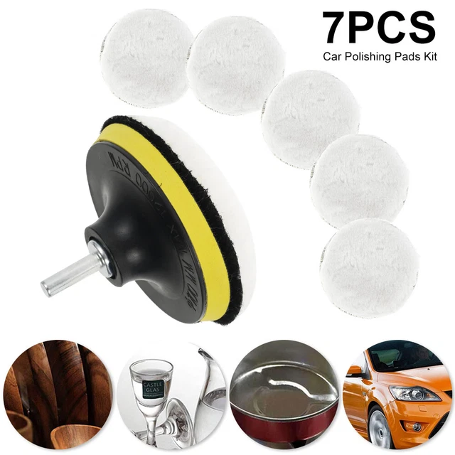 7Pcs Wool Polishing Pads 4 Inch Buffing Pads Polishing Buffer Pads for Car LiRaV