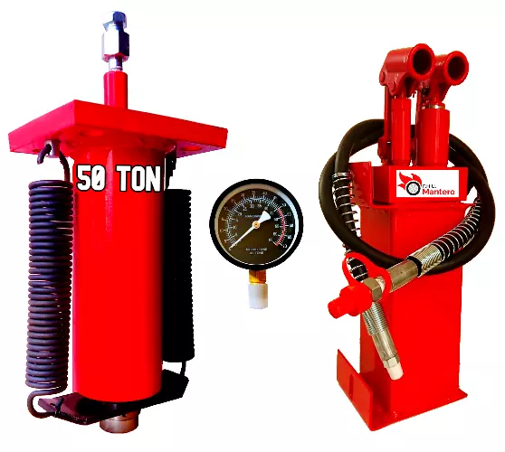 Rotek - manuelle Hydraulikpumpe Pumpzylinder bis 700 Bar für  Werkstattpressen (30T/50T)
