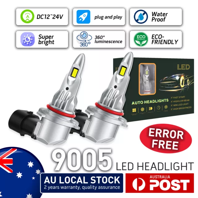 9005 HB3 LED Headlight Kit High Beam Bulbs For Toyota Land Cruiser 100 1998-2007