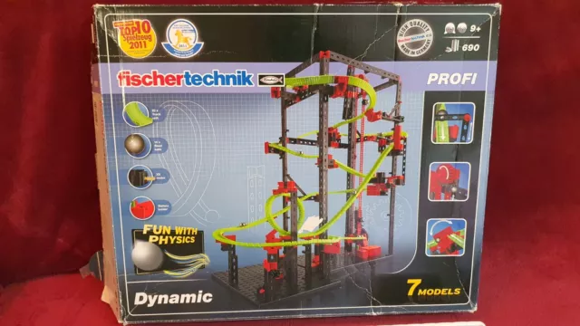 Fischertechnik Kugelbahn Dynamic PROFI Konstruktionsspielzeug 690 tlg 7 Modelle 2