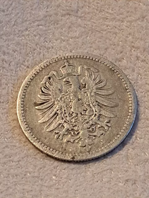 Kaiserreich 50 Pfennig 1877J und 1 Mark Deutsches Reich 1902 D Silber 3