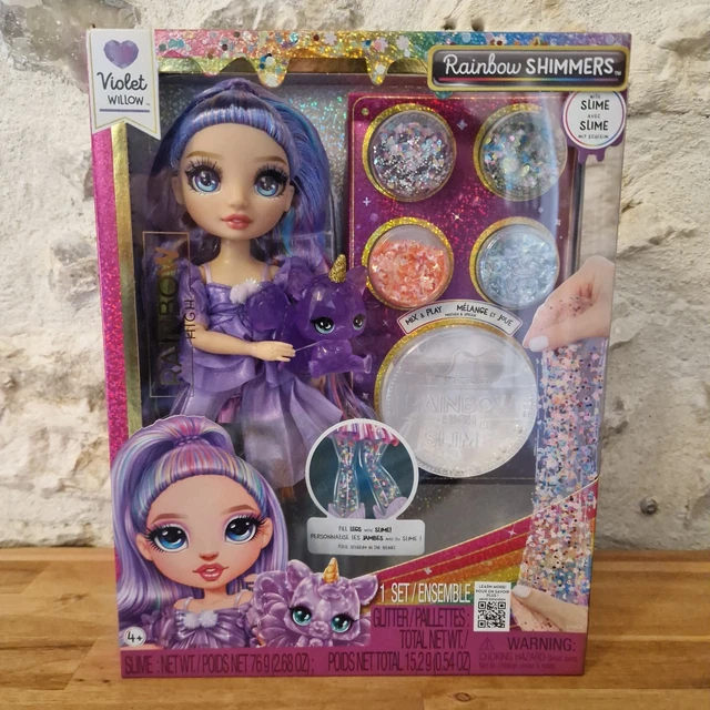 Rainbow High Bella – Muñeca De 28 Cm Con Kit De Slime Arcoíris Y Mascota Llama Alada – Personaliza Sus Piernas Con Colores Brillantes