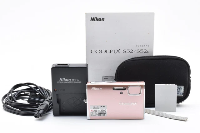 EXCELLENT] NIKON COOLPIX S52 Pink – Works LCD Corner Dark