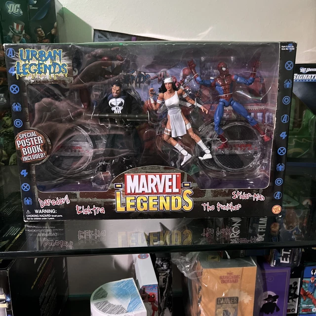 ToyBiz Marvel Legends Urban Legends 2003 4 Set Punisher Spider-Man Daredevil