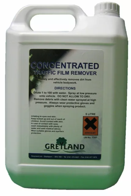 Greyland 5L Traffic Film Remover - Concentrated, Effective on Grease & Grime