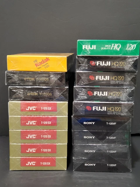 LOT DE 4 cassettes K7 VHS vidéo vierges neuves TDK TV 180 E-HG240 3 4