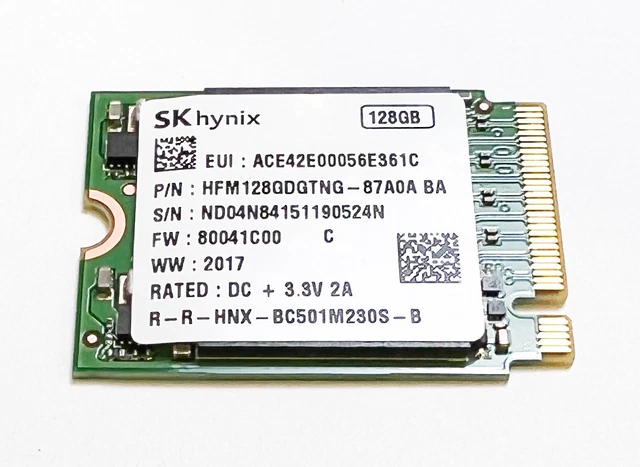 SK HYNIX BC501A 128GB SSD NVMe HFM128GDGTNG-85A0A BA 0T0VY9 EUR 11,06 ...
