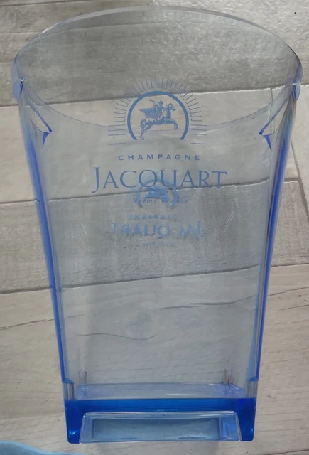 Seau à Champagne Jacquart Ancien – Aluminium Avec Poignée – Argenté – Déco Table