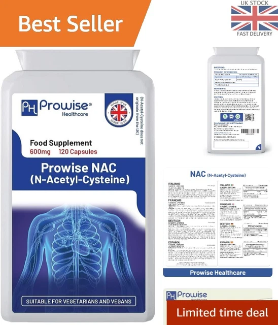 NACETYLCYSTEINE 600MG CAPSULES High Bioavailability, Vegan, UK