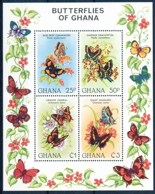 [PRO1435] Ghana 1982 Butterflies good very fine MNH sheet