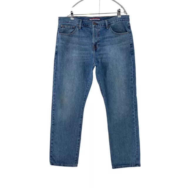 Tommy Hilfiger Bleu Décontractée Jeans Coupe Droite W38 L32