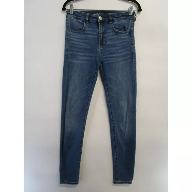 American Eagle Outfitters Womens 6 Pull On Straight Leg Jeans Blue