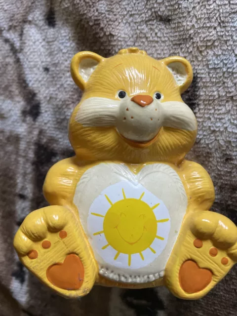 Vintage 1980’s Care Bears Still Coin Bank Ceramic Funshine Bear