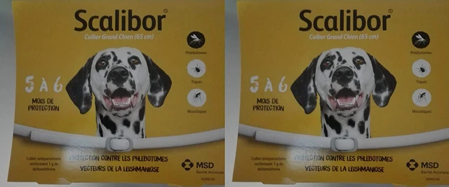 65Cm X2- Collare Antiparassitario per Cani - Collare Antipulci E Antizecche per