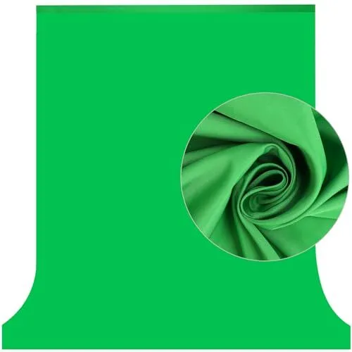 10 X 7 FT Green Screen Backdrop for Photography, Virtual GreenScreen Backgrou...