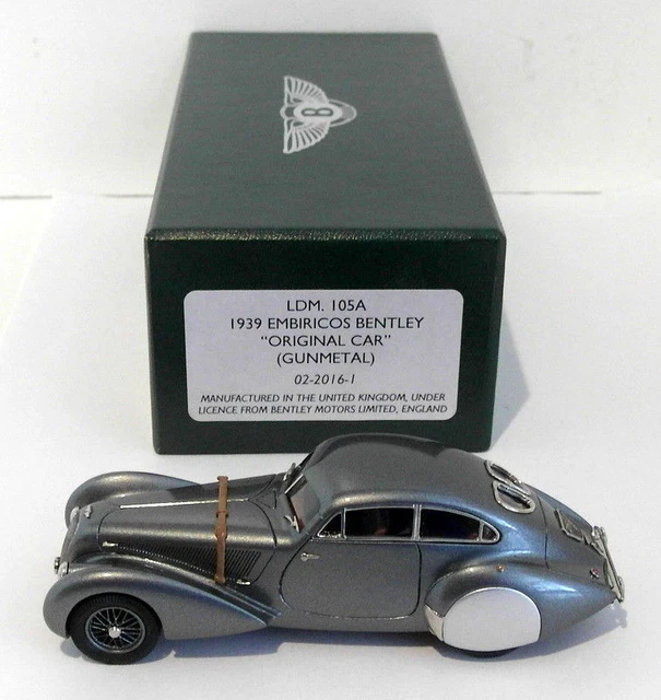 Miniature Landsdowne 1/43 Bentley 1939 Bleu - Embiricos LDM 105E - Boîte D'origine