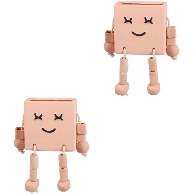 2 pcs Becken Terrakotta Töpfe Keramik Desktop Pflanzer Tiny Porzellan Pflanzer