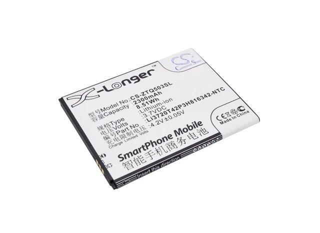 Battery for ZTE Q503C, Q503U, U968, Li3720T42P3H816342, Li3720T42P3H816342-NTC