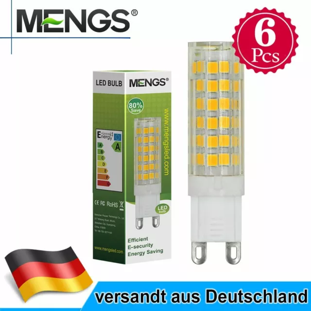 6x MENGS G9 7W=55W LED Lampe Glühbirne AC 220-240V 510LM Energiesparlampe