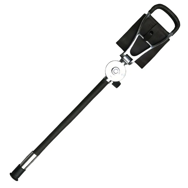 Brown Leather Shooting Seat Stick – Folding Racing Seat Stool, 30in Tall