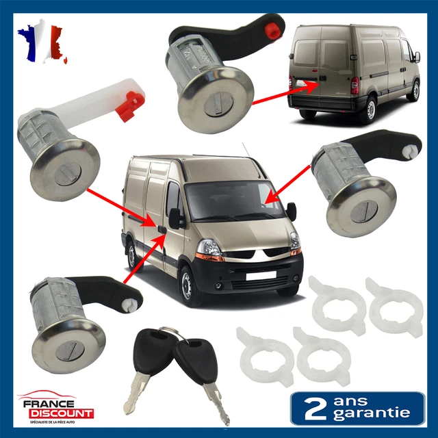 BARILLET SERRURE BARILLETS SERRURES DE PORTE POUR RENAULT MASTER 2 / OPEL Movano