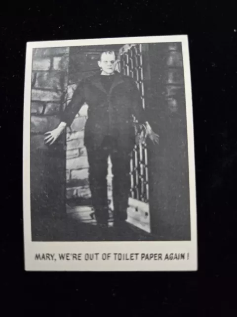 1973 Creature Feature Youll Die Laughing Topps Card Frankenstein Monster 82