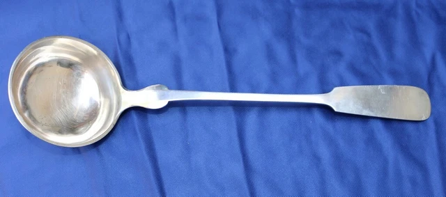 Large 15-Inch Antique H. Meyen 800 Silver Soup Ladle 225 Grams